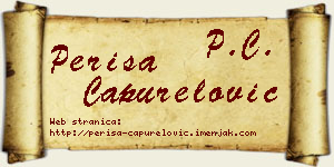 Periša Capurelović vizit kartica